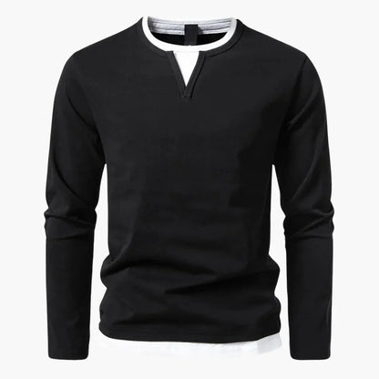 Zweilagiger Pullover mit Kragen für Herren 2