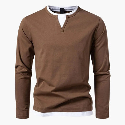 Zweilagiger Pullover mit Kragen für Herren 3