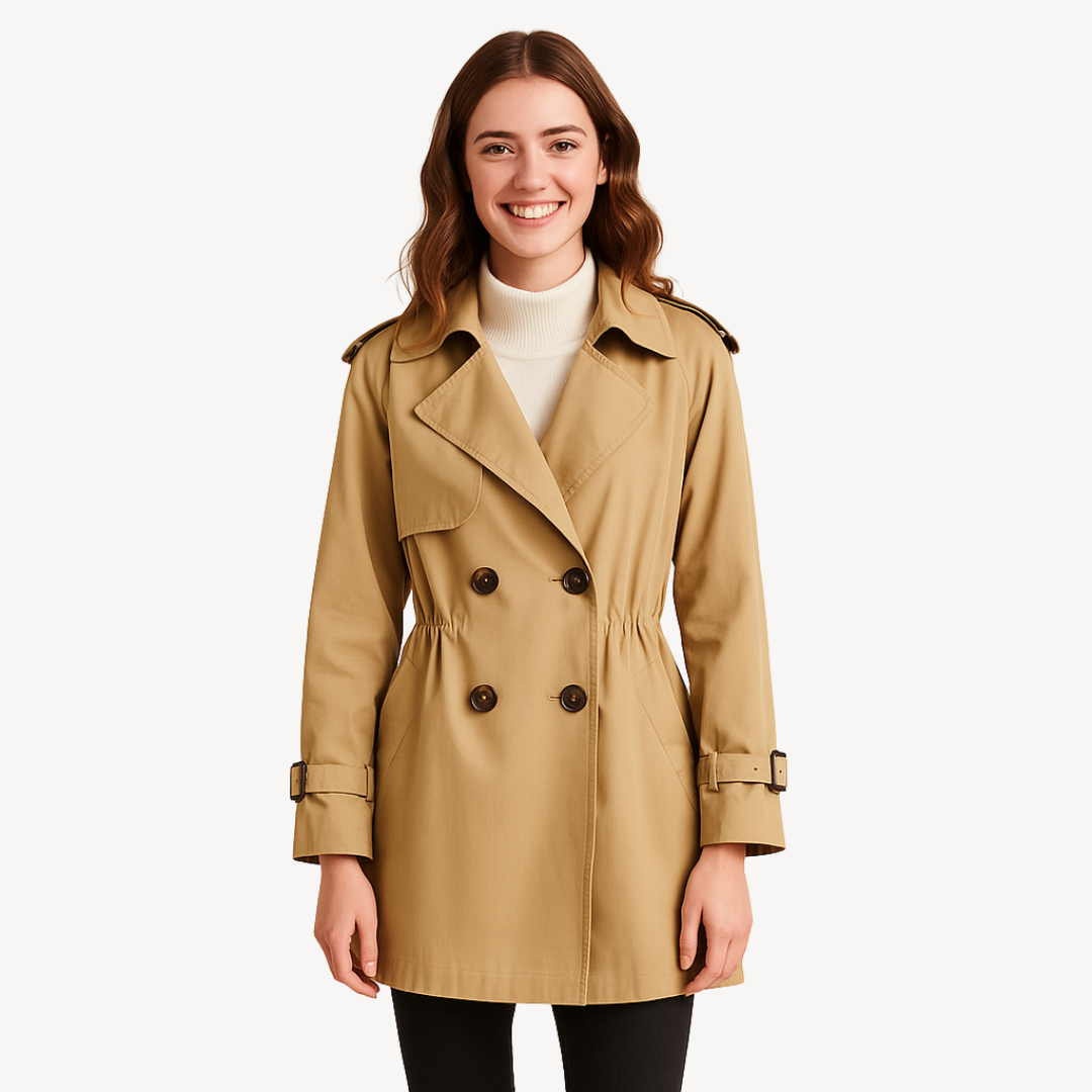Zweireihiger Trenchcoat für Damen | Loravelle 1