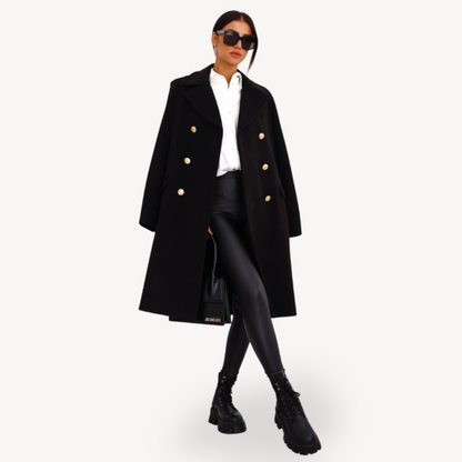 Zweireihiger Wollmantel für Damen | Loravelle 3