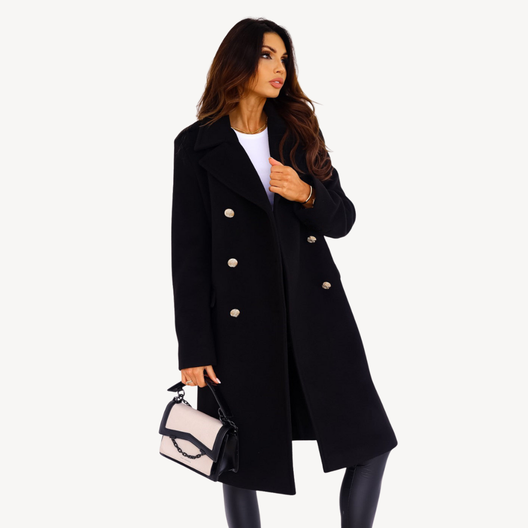 Zweireihiger Wollmantel für Damen | Loravelle 5