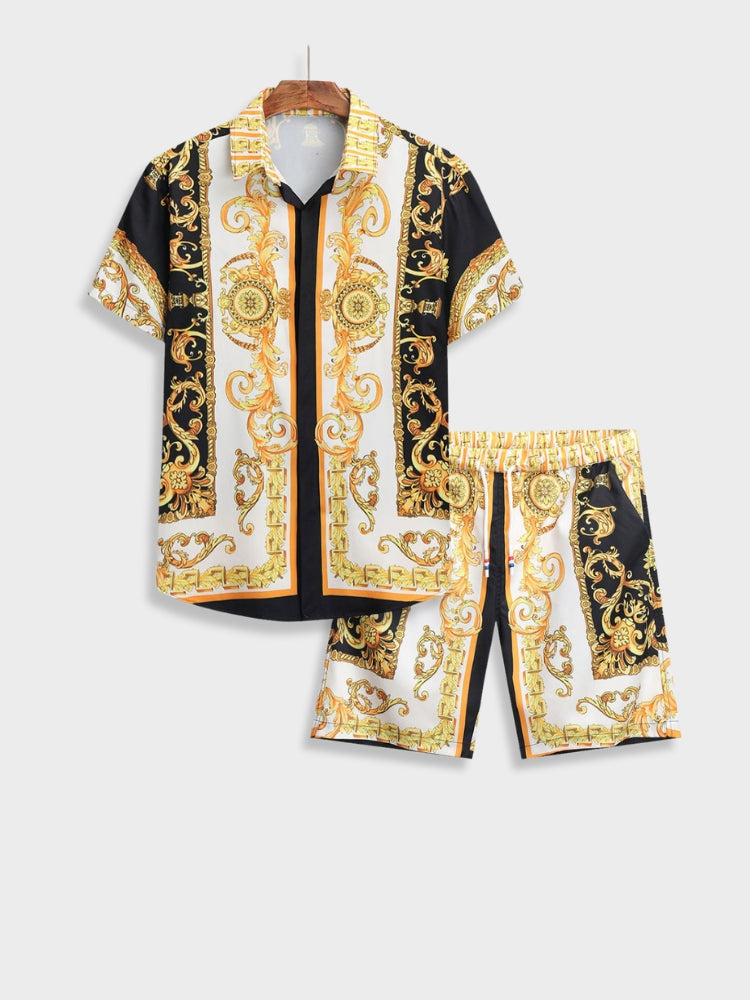 Herren Sommeranzug Kurzarm Zweiteiler Set - BerlinGlamour