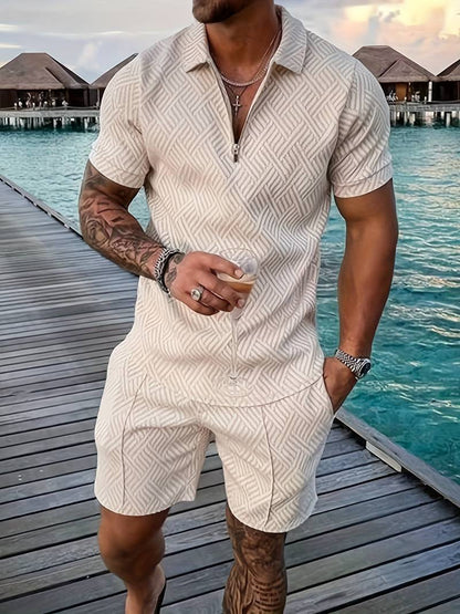 Herren Shorts Sommer Kurzarm Set 2-teilig - BerlinGlamour