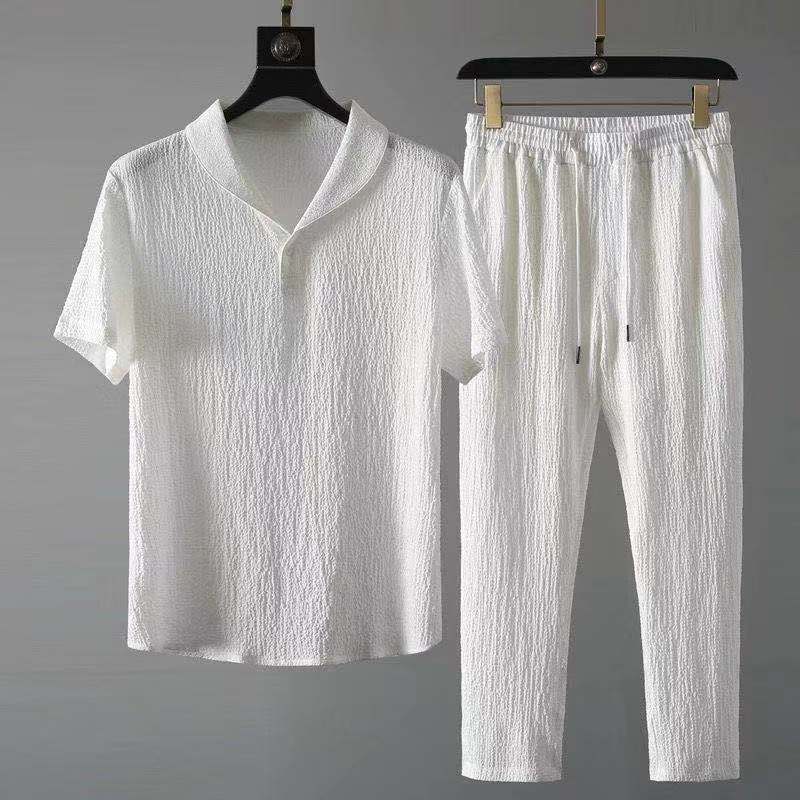 Männer T-Shirt Set Kordelzug Sommer Co-Ord Outfit - BerlinGlamour
