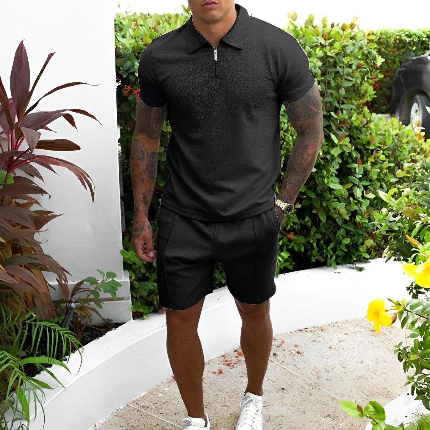 Männer Sommer Set T-Shirt Shorts Leicht - BerlinGlamour