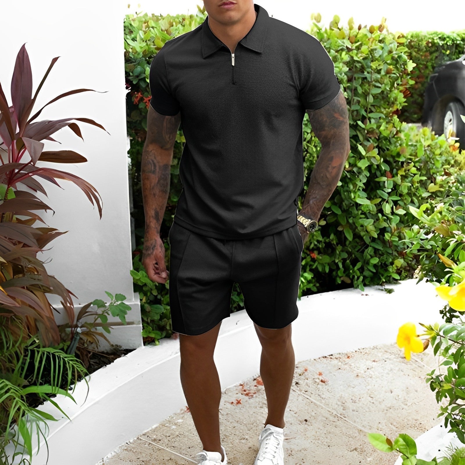 Männer Sommer Set T-Shirt Shorts Leicht - BerlinGlamour