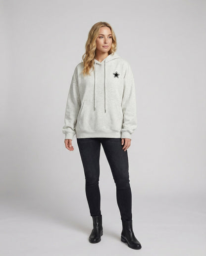 Damen Freizeitset Kapuzenpullover Minirock Beige - BerlinGlamour
