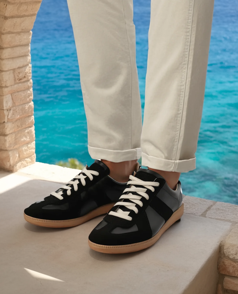 Herren Sneaker Lederschuhe Retro Wildleder