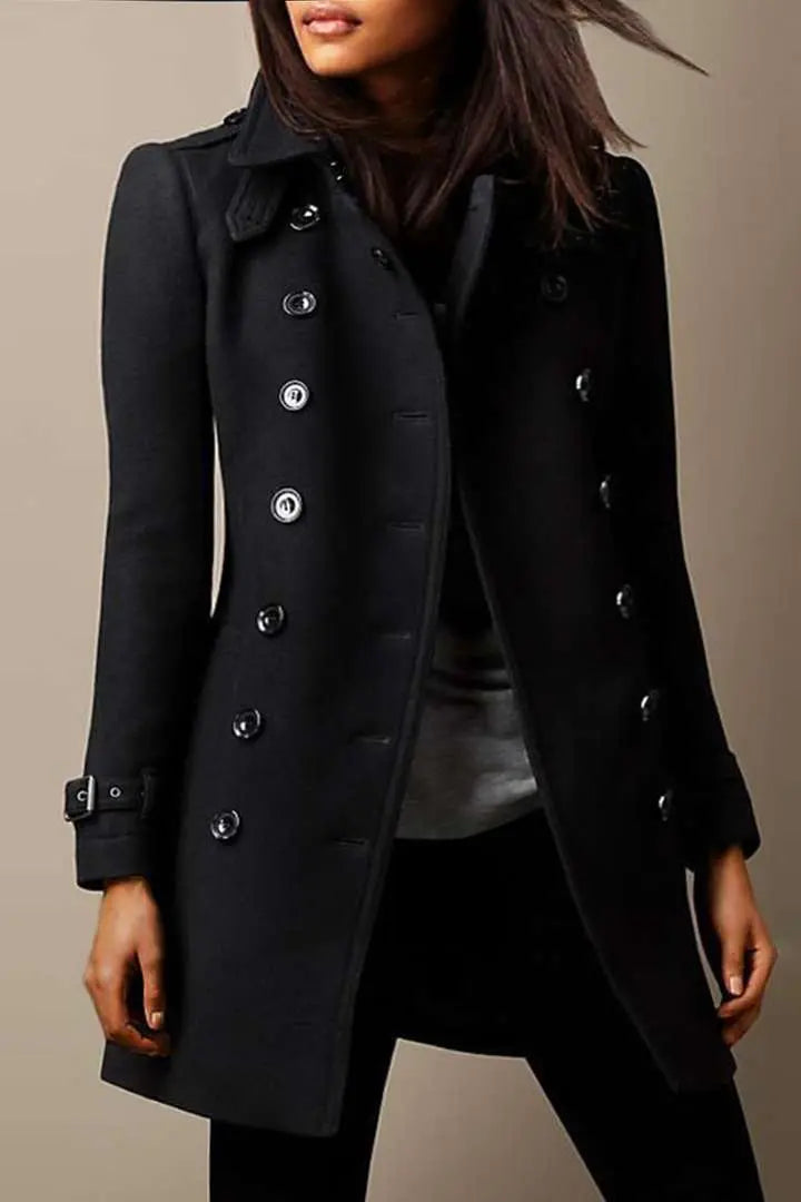 Langer Trenchcoat Damen Elegant Wasserabweisend - BerlinGlamour