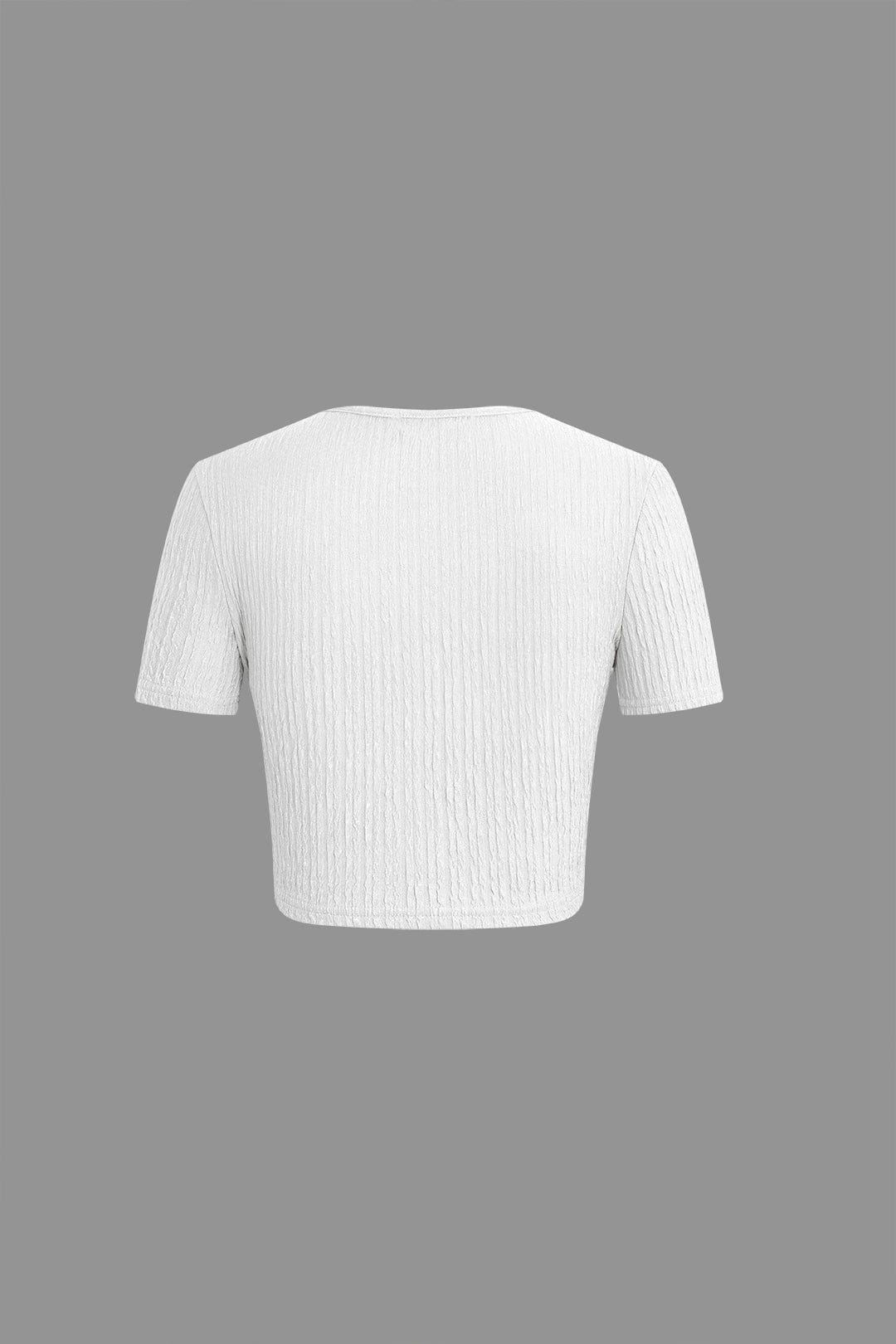 Zweiteiliges Set Raffung Frauen Bekleidung