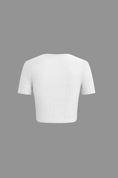 Zweiteiliges Set Raffung Frauen Bekleidung
