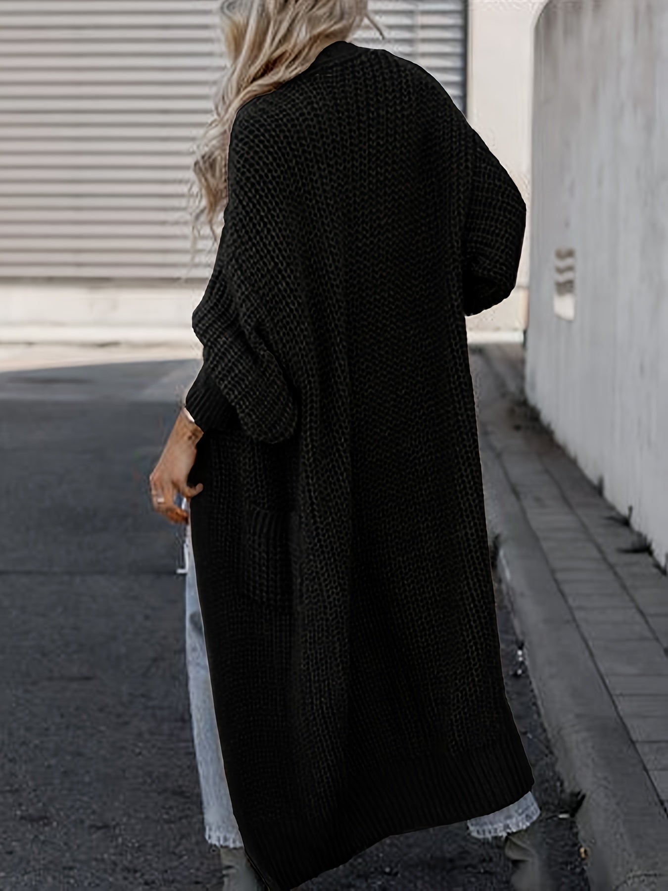 Wollcardigan Damen mit Taschen für Alltag Perfekt