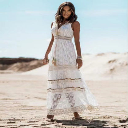 BerlinGlamour Maxikleid mit Spitze und Cut-out