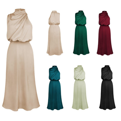 Elegantes Damenkleid Leichter Stoff Sommerkleid Modern