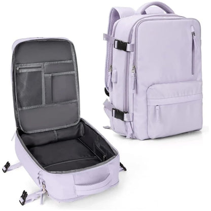 Reise-Rucksack Damen 35L Wasserdicht mit USB-Anschluss