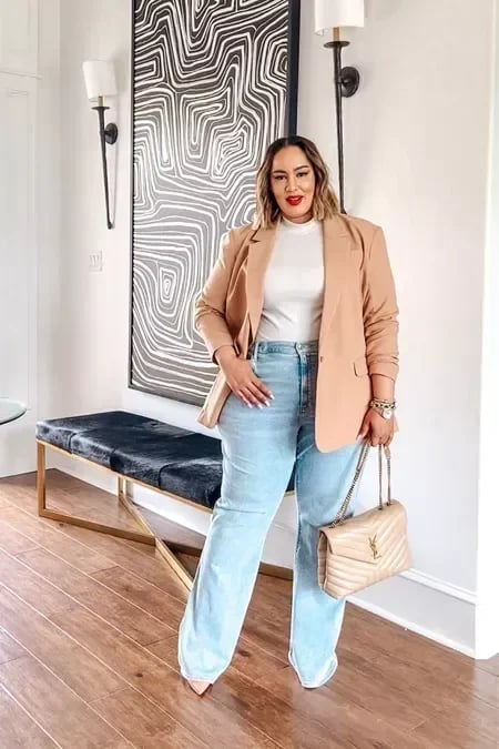 Retro Schlagjeans High Waist Frauen