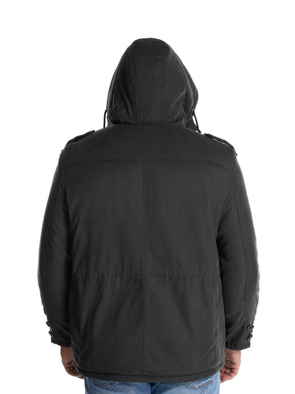 Herren Winterjacke Warm Kapuze Freizeitjacke
