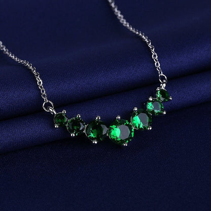 Sterling Silber Halskette mit Moissanit Schmuck