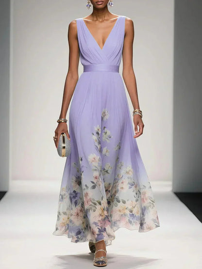 Damen Kleid Hochzeitsgäste Blumenmuster Elegant - BerlinGlamour