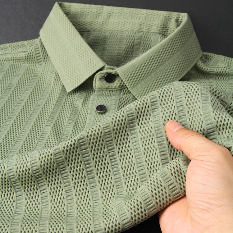 Seiden Poloshirt Herren Elegantes Premium-Qualität