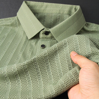 Seiden Poloshirt Herren Elegantes Premium-Qualität
