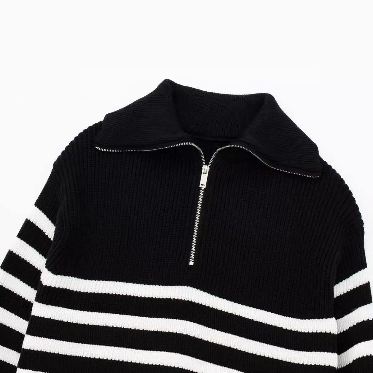 Wollpullover Damen Offener Kragen Glamour Style