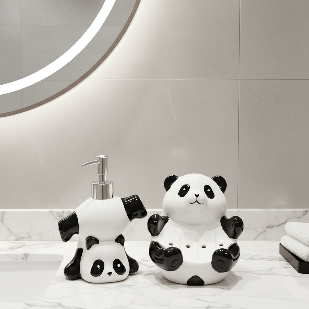 Panda Seifenspender Flexibel Süß