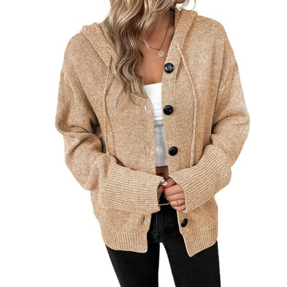 Damenschal Cardigan Strick mit Knöpfen Modern