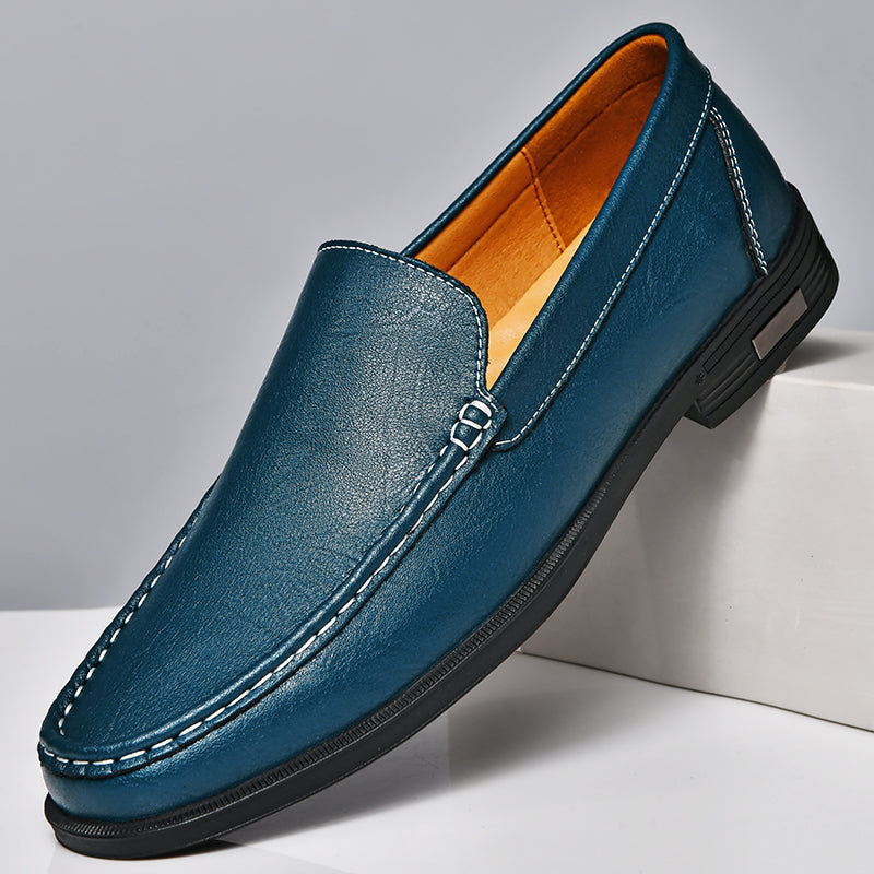 Herren Loafer Schuhe Elegant Lederschuhe Schwarz