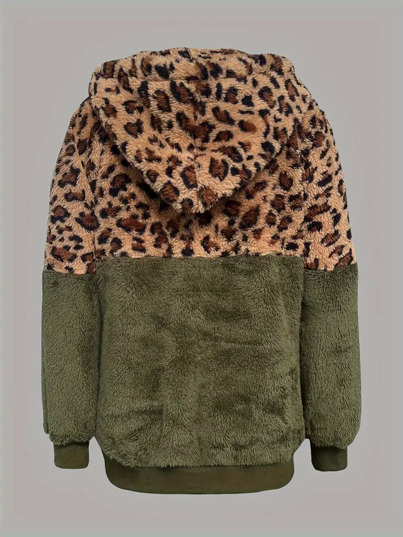 Leopardenpullover Frauen Farbblock Modern - BerlinGlamour