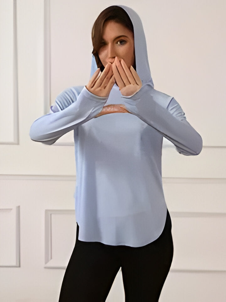 Damen Sonnenschutz Hoodie UV-Schutz Kapuze
