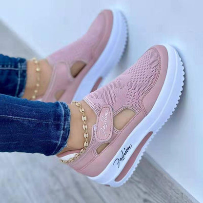 Bequeme Laufschuhe Atmungsaktiv Mesh Klettverschluss