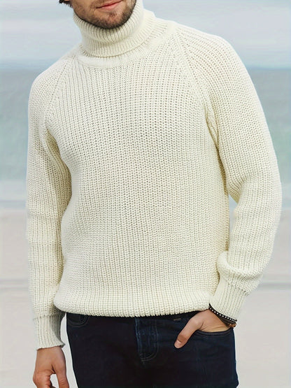 Herren Strickpullover Warm Rollkragen Winter