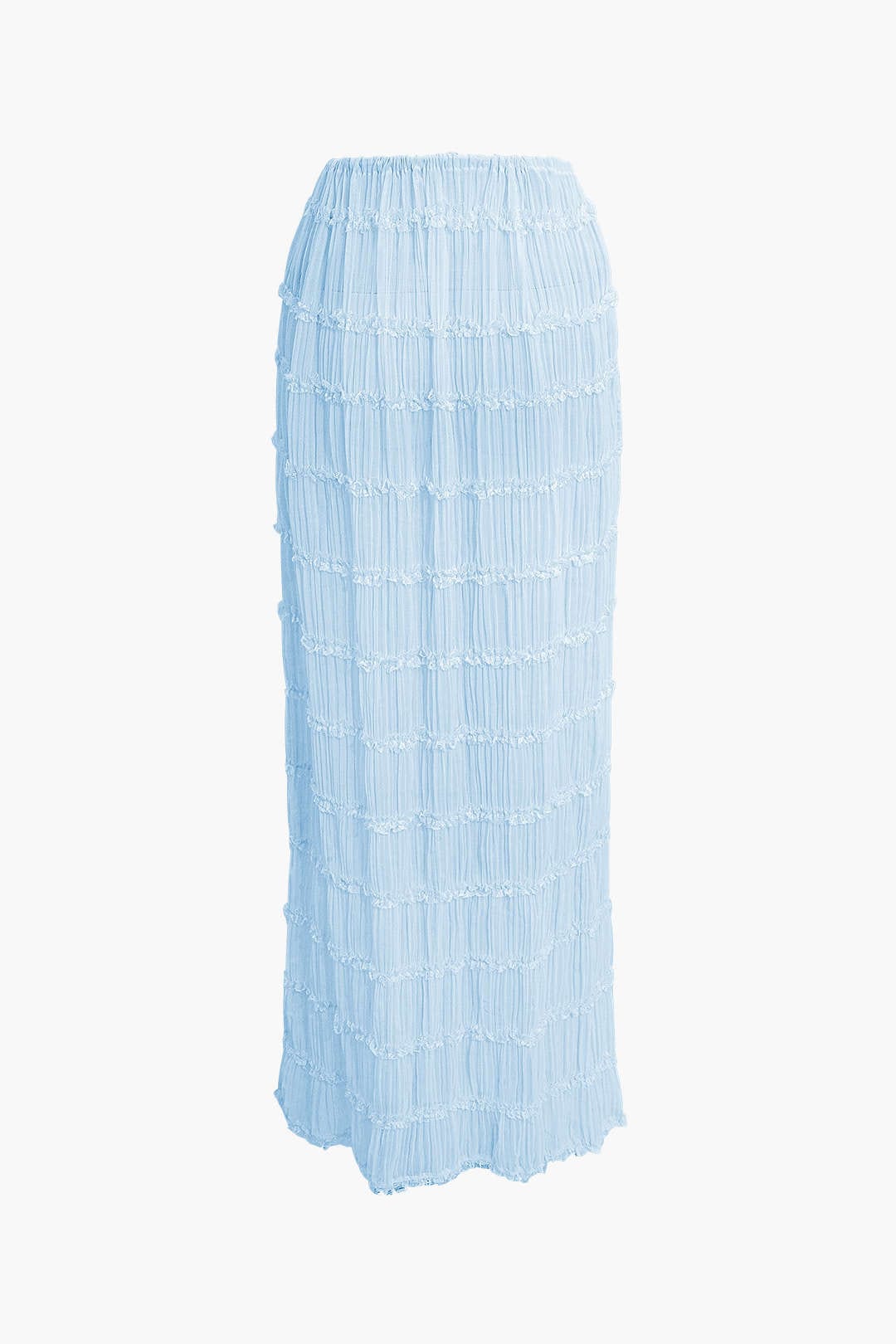 Frauen Zweiteiler Set Plissee Top Maxirock Romantisch