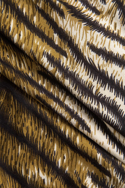Leopardenkleid Damen Elegant Midikleid Wild Leopardprint