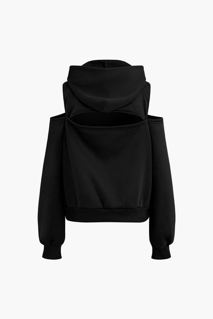 Sportliches Hoodie-Set Damen Cut-Outs Trendy