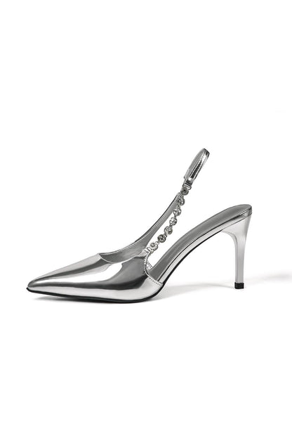 Schmale Stiefelette mit Absatz