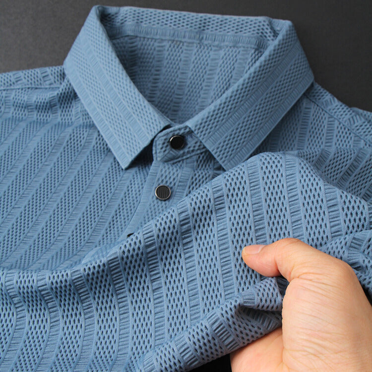 Seiden Poloshirt Herren Elegantes Premium-Qualität - BerlinGlamour