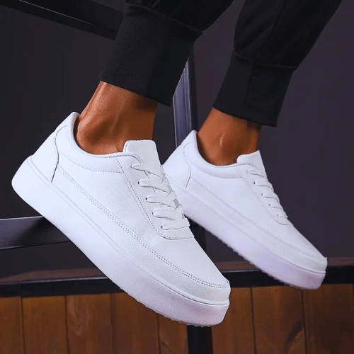 Orthopädische Sneaker Herren Weiß Komfort Schuhe - BerlinGlamour