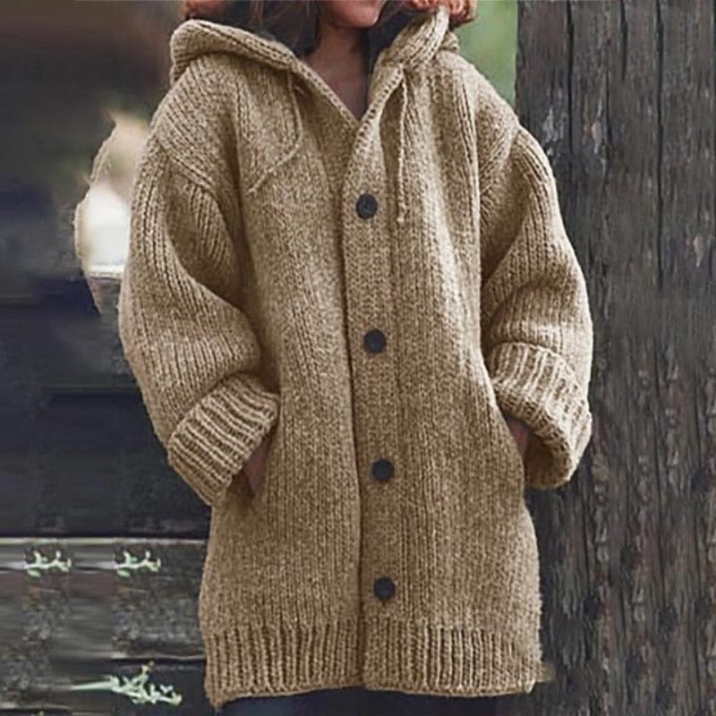 Damen Strickjacke Warm Soft Rosa