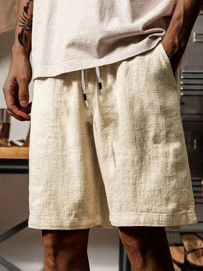 Herren Shorts Sommer Bequem Kordelzug Weich