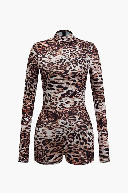 Leoparden-Body Langarm Leona Frauen - BerlinGlamour