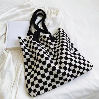Stylische Strick-Tragetasche Damen