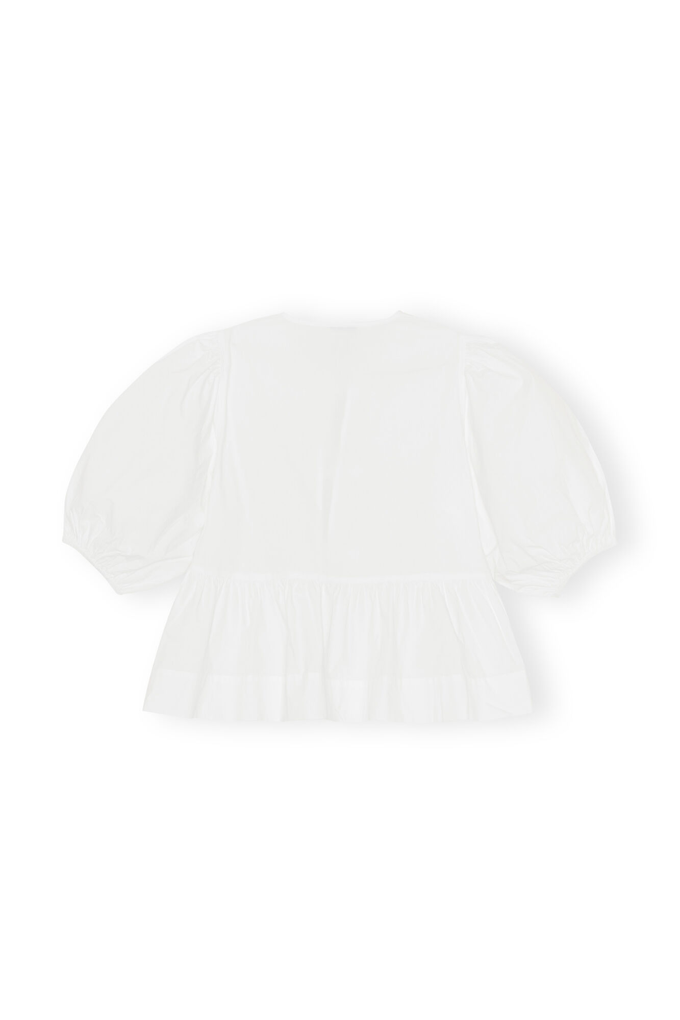 Elegante Damenbluse Puffärmel Schleife Modern
