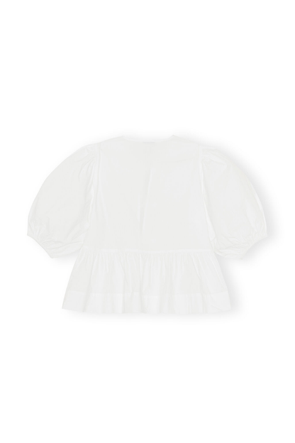 Elegante Damenbluse Puffärmel Schleife Modern