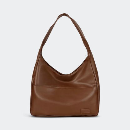 Elegante Ledertasche Damen Schicke Handtasche Schwarz