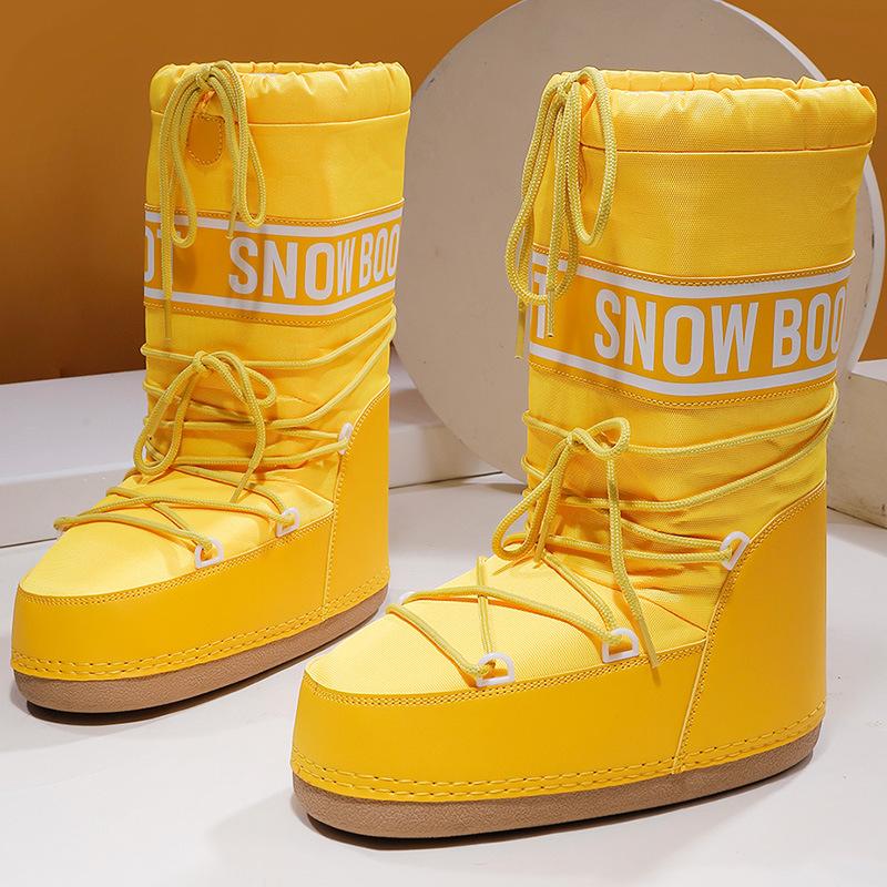 Lunéa Snow Boots Damen gelb – wasserabweisende Winterboots