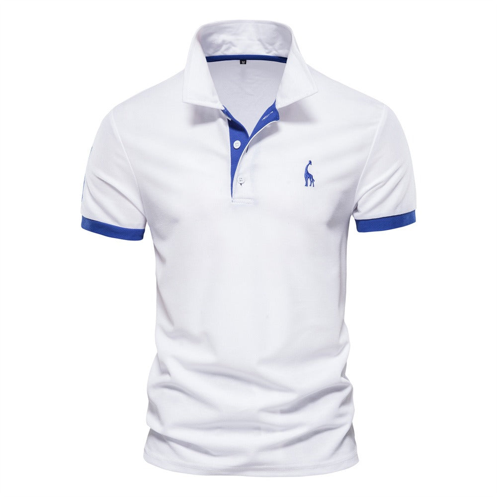 Polo Shirt Zweifarbig Sportlich Trendy Herren
