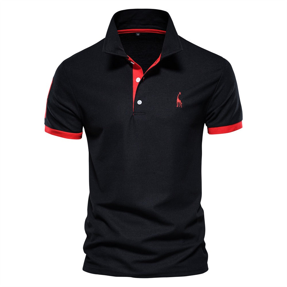 Polo Shirt Zweifarbig Sportlich Trendy Herren