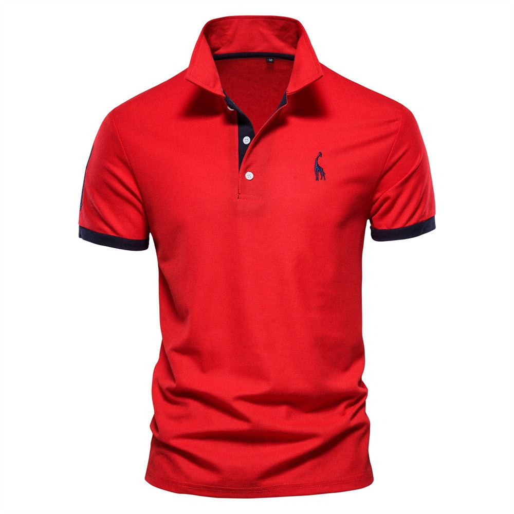 Polo Shirt Zweifarbig Sportlich Trendy Herren